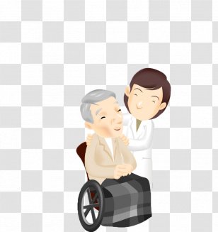 wheelchair old age disability illustration cartoon a paralyzed person in transparent png wheelchair old age disability