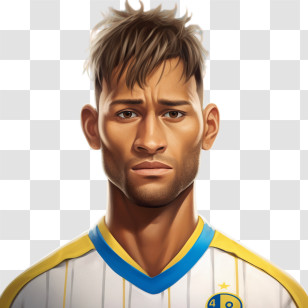 Neymar - Soccer Player In Yellow And Blue Jersey Transparent PNG