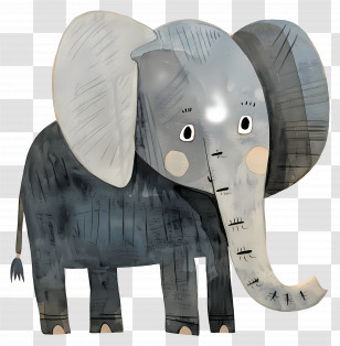 Cartoon Elephant - Cute Elephant Illustration In Watercolor Style Transparent PNG