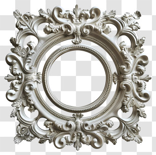 Round Frame - Ornate Vintage Design Photo Frame Transparent PNG