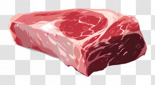 Meat Raw - Raw Steak Illustration For Culinary Designs Transparent PNG