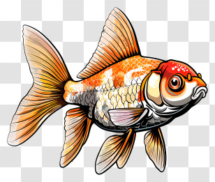 Goldfish - Detailed Illustration Of A Goldfish Transparent PNG