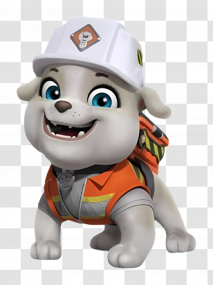 Paw Patrol - Cartoon Dog In Construction Outfit Transparent PNG