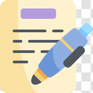 Letter Writing - Document And Pen In Flat Cartoon Style Transparent PNG