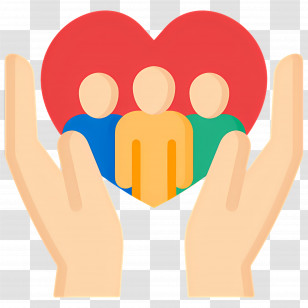 Family - Heart And People Symbol Of Care And Support Transparent PNG