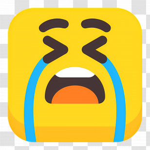 Crying Face - Crying Face Emoji With Blue Tears Transparent PNG