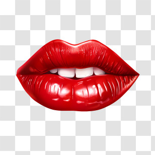 Red Lips - Red Lips With Teeth Illustration Transparent PNG