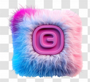 3d Fuzzy Logo - Colorful Furry Icon Design Transparent PNG