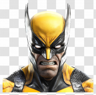 Wolverine - Masked Character With Fierce Expression Transparent PNG