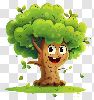 Arbor Day - Happy Cartoon Tree Illustration Transparent PNG