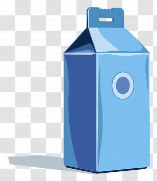 Milk Carton - Blue Milk Carton Illustration Transparent PNG