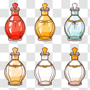Perfume Bottle - Elegant Perfume Bottles In Various Styles Transparent PNG