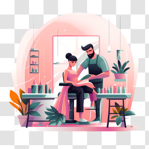 Hair Salon - Hair Salon Service Illustration Transparent PNG