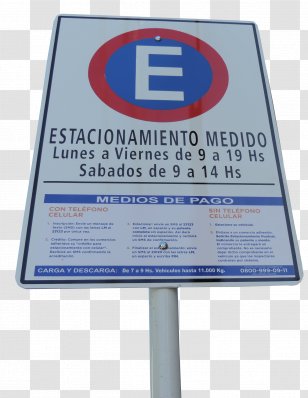 Parking Meter Letrero San Justo Road Traffic Control - La Matanza Partido - Cartel Transparent PNG