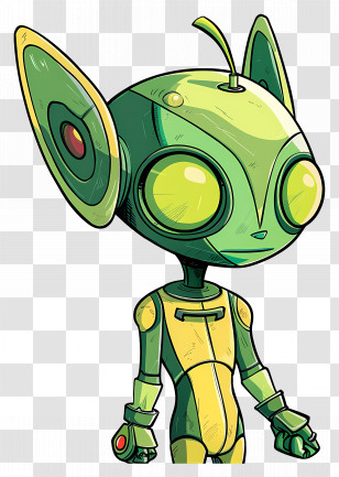 Green Robot - Cute Green Robot Transparent PNG