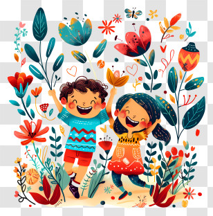 Child - Happy Children Playing In Nature Transparent PNG