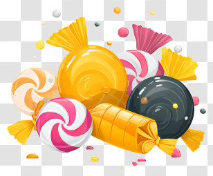 Lollipops - Assorted Colorful Candies Transparent PNG