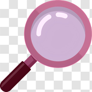 Icon - Pink Magnifying Glass For Observation Illustration Transparent PNG