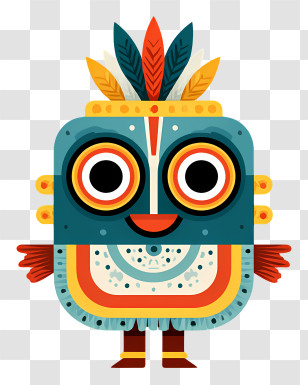 Jagannath - Decorative Cartoon Owl With Feathers Transparent PNG