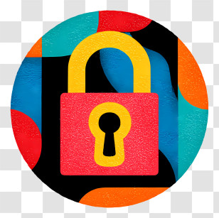 Lock Icon - Colorful Padlock Symbol Transparent PNG