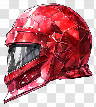 Helmet - Red Protective Helmet Transparent PNG