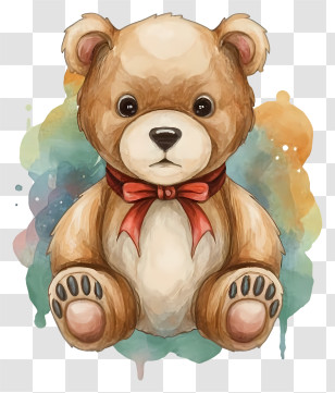 Teddy Bear - Watercolor Teddy Bear Illustration Transparent PNG