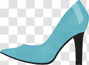 High Heels - Blue High Heel Shoe Illustration Transparent PNG