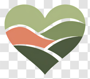 Rolling Hills Logo - Layered Eco Heart Logo Transparent PNG