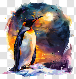 World Penguin Day - Colorful Penguin Illustration Transparent PNG