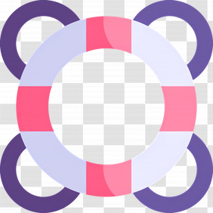 Lifebuoy - Pink And Purple Lifebuoy For Safety Transparent PNG