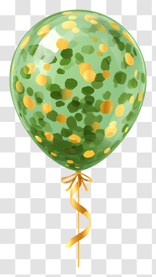 Green Confetti Balloon - Green Confetti Party Balloon Transparent PNG
