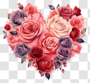 Black And White Photography - Heart Of Roses Floral Arrangement Transparent PNG