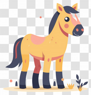 Cute Horse - Cute Cartoon Horse Transparent PNG