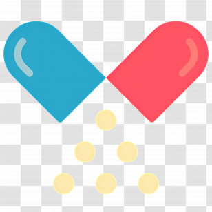Medicine Capsule - Red And Blue Capsule Transparent PNG
