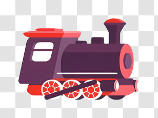 Cartoon - Cartoon Steam Train Illustration For Travel Themes Transparent PNG