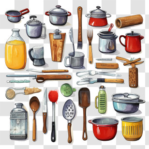 Culinarians Day - Collection Of Kitchen Utensils Transparent PNG