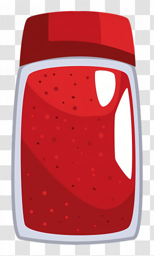Spice Bottle - Red Jam Jar Illustration Transparent PNG