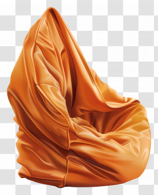 Soft Chair Bag - Comfortable Orange Bean Bag Transparent PNG