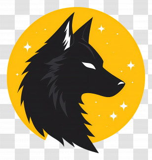 Wolf Logo - Black Wolf Silhouette Transparent PNG