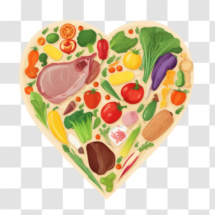 World Food Day - Heart Shaped Food Art Transparent PNG