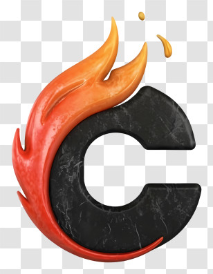 Cartoon - Flaming C Logo Transparent PNG