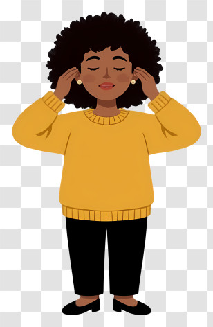 Pregnant Woman Standing - Person In Yellow Sweater Relaxing Transparent PNG