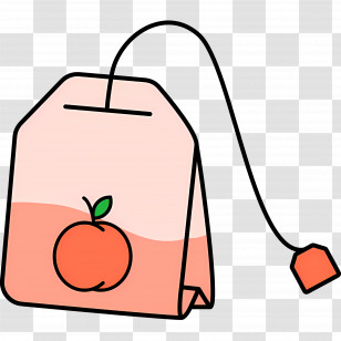 Tea Bag - Peach Flavored Tea Bag Transparent PNG
