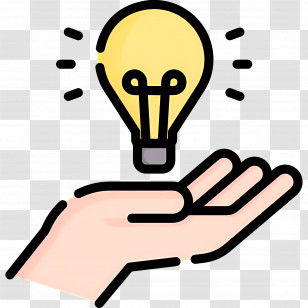 Innovation - Hand Holding Lightbulb Illustration Transparent PNG