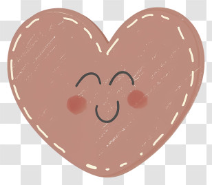 Cartoon - Cute Smiling Heart Transparent PNG