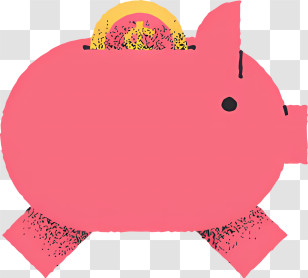 Money - Pink Piggy Bank Transparent PNG