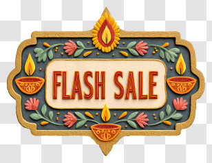 Diwali Flash Sale - Flash Sale Festive Sign Transparent PNG