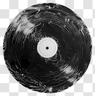 Vinyl Record - Vintage Black Vinyl Record Design Transparent PNG