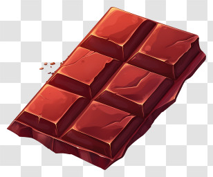 Dark Red Chocolate Bar - Chocolate Bar Illustration Transparent PNG