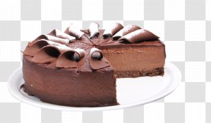 Chocolate Cake Mousse Cheesecake Sachertorte Ganache - Frozen Dessert Transparent PNG